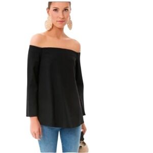 Tuckernuck Black Miranda Off The‎ Shoulder Blouse Long Sleeve Top Women's XXXL